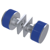 Rubinet Shower Door Knob (set) Satin Chrome