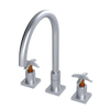 Rubinet Widespread Kitchen Set Satin Chrome