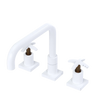 Rubinet Widespread Kitchen Set with Genesis Spout White