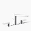 Composed® Widespread bathroom sink faucet with Lever handles, 1.2 gpm