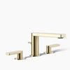 Composed® Widespread bathroom sink faucet with Lever handles, 1.2 gpm