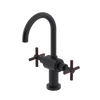 Rubinet Single Hole Dual Handle Lav. Set with LaSalle Spout (less drain) Matt Black