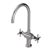 Rubinet Two Handle Single Hole Kitchen Set with LaSalle Spout Polished Nickel