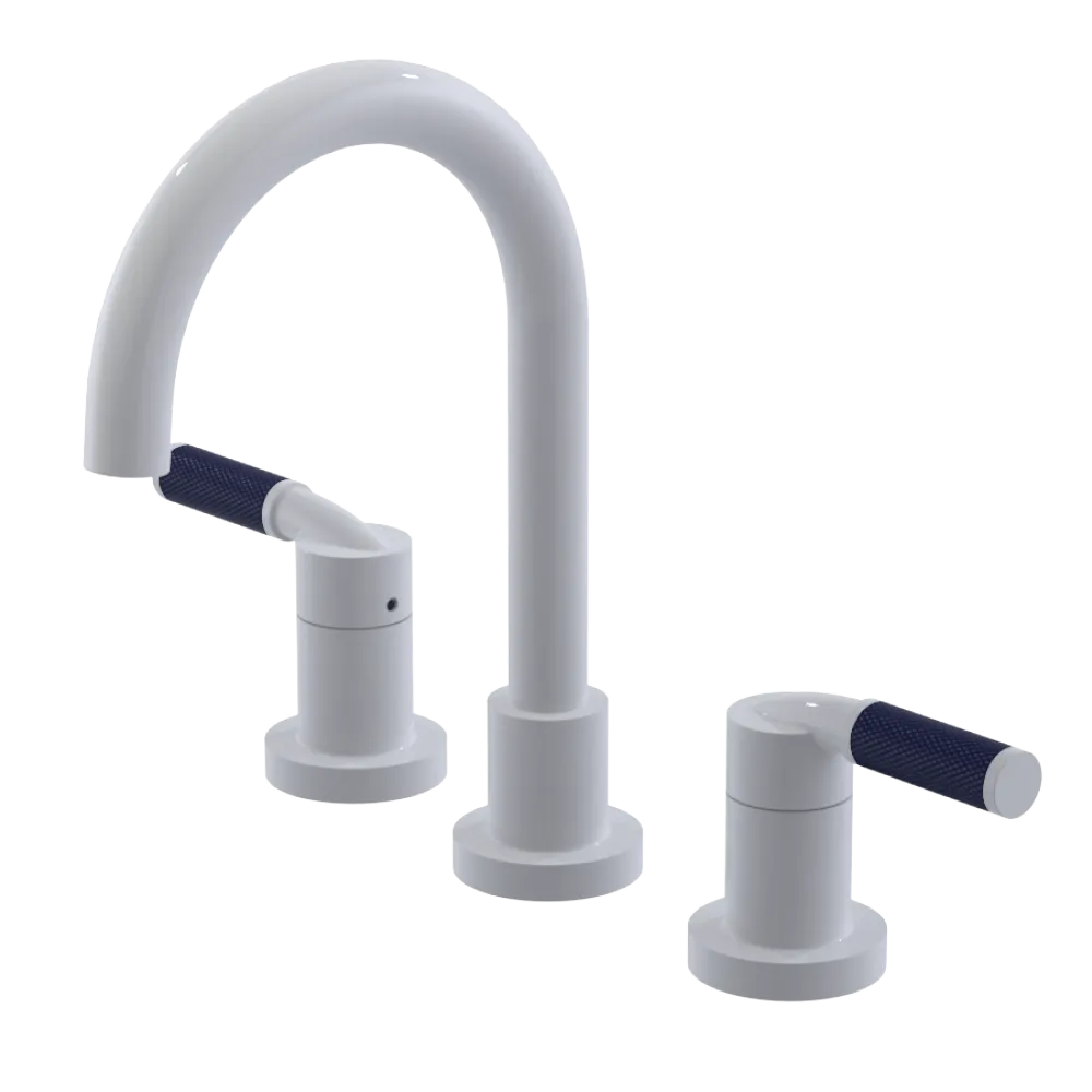 Rubinet Widespread Lav. Set. (less drain) White