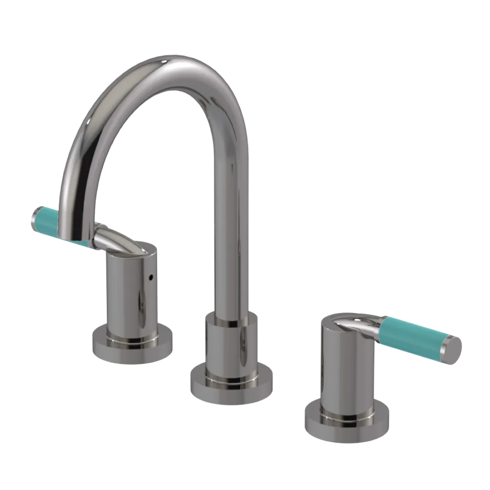 Rubinet Widespread Lav set (less drain) Polished Nickel
