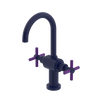 Rubinet Single Hole Dual Handle Lav. Set with LaSalle Spout (less drain) Midnight Blue