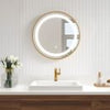 KALIA EFFECTLED-illuminated bathroom mirror - 24" x 24" - Brushed gold