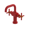 Rubinet Single Hole Dual Handle Lav. Set. (less drain) Red