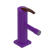 Rubinet Single Control Bidet Fitting (less drain) Purple Haze
