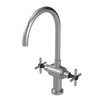 Rubinet Two Handle Single Hole Kitchen Set with LaSalle Spout Satin Nickel