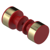 Rubinet Shower Door Knob (set) Maroon