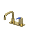 Rubinet 4" Centre Single Control Lav. Set. with Genesis spout (less drain) Natural Brass