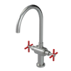 Rubinet Two Handle Single Hole Kitchen Set with LaSalle Spout Satin Nickel
