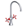 Rubinet Two Handle Single Hole Kitchen Set Satin Chrome