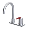 Rubinet 4" Centre Single Control Lav. Set. (less drain) Satin Chrome