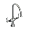 Rubinet Two Handle Single Hole Kitchen Set Satin Nickel