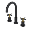 Rubinet Widespread Kitchen Set with LaSalle Spout Matt Black