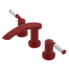 Rubinet Widespread Lav. Set. (less drain) Maroon