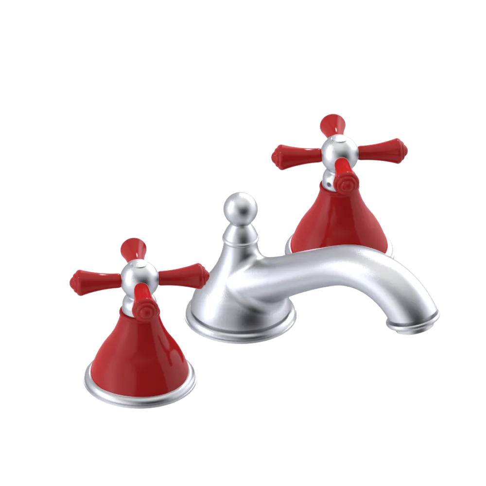 Rubinet Widespread Lav. Set. (less drain) Satin Chrome