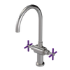Rubinet Two Handle Single Hole Kitchen Set with LaSalle Spout Polished Nickel