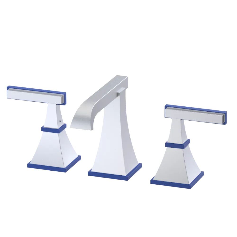 Rubinet Widespread Lav. Set. (less drain) Satin Chrome