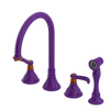 Rubinet Widespread Kitchen Set with Hand Spray Purple Haze