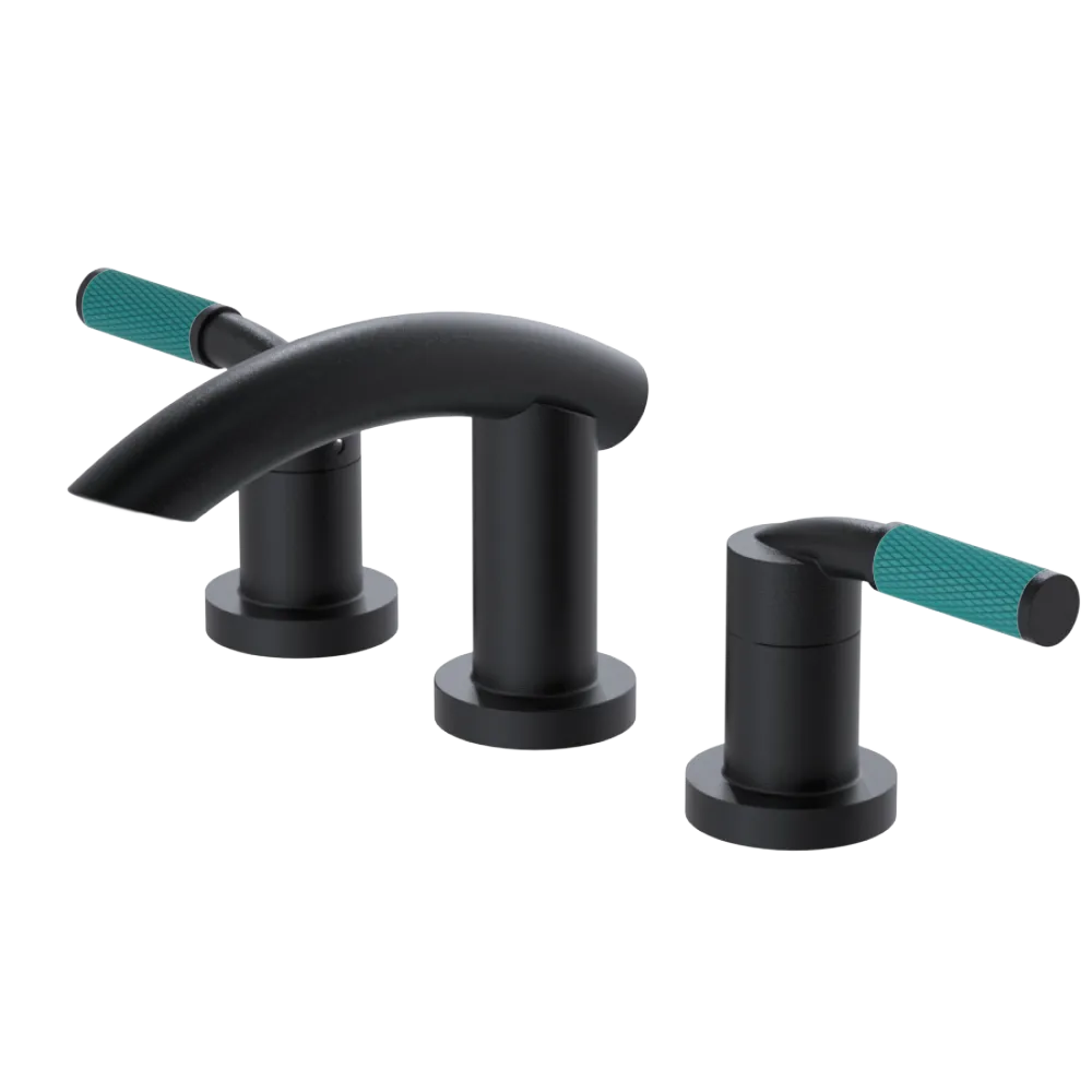 Rubinet Widespread Lav. Set. (less drain) Matt Black