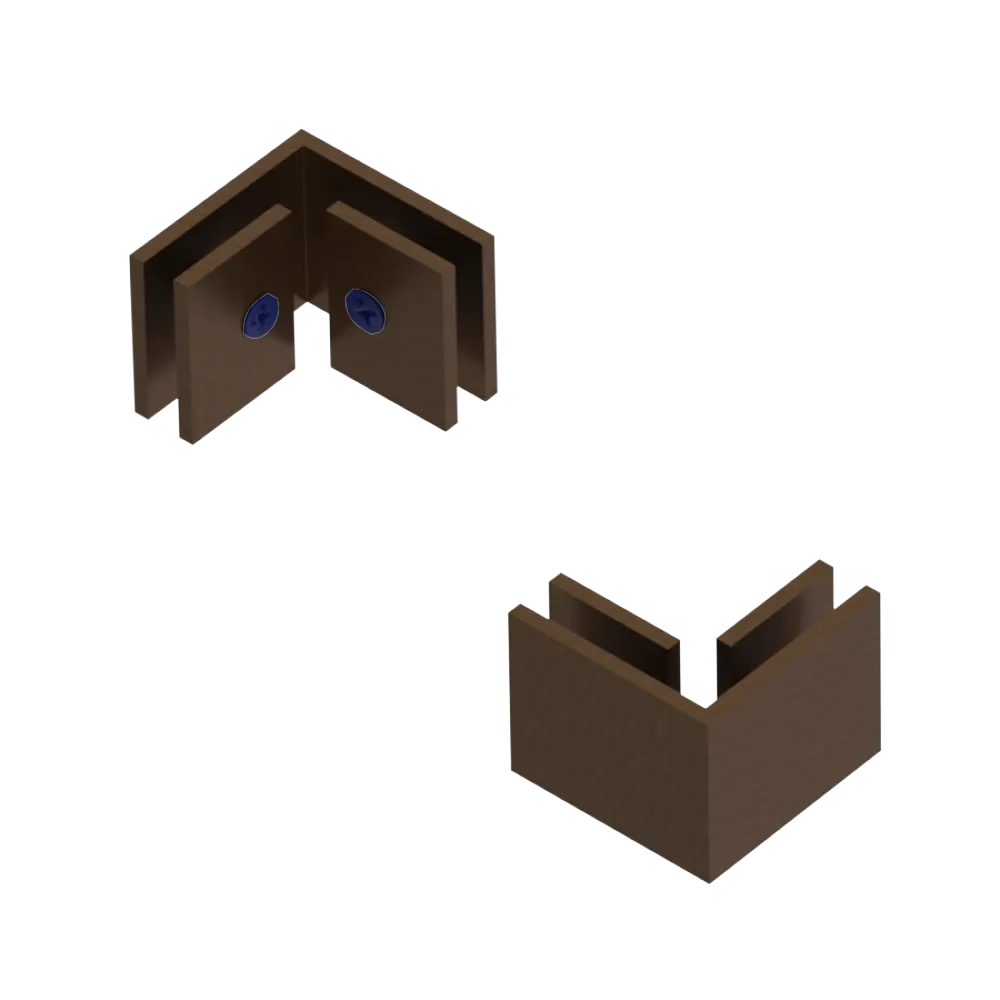 Rubinet 90 Glass to Glass Tuscan Brass