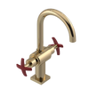 Rubinet Single Hole Dual Handle Lav. Set. (less drain) Gold