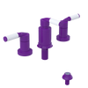 Rubinet Bidet Fitting with Spray, Diverter, and Vacum Breaker (Less Drain) Purple Haze