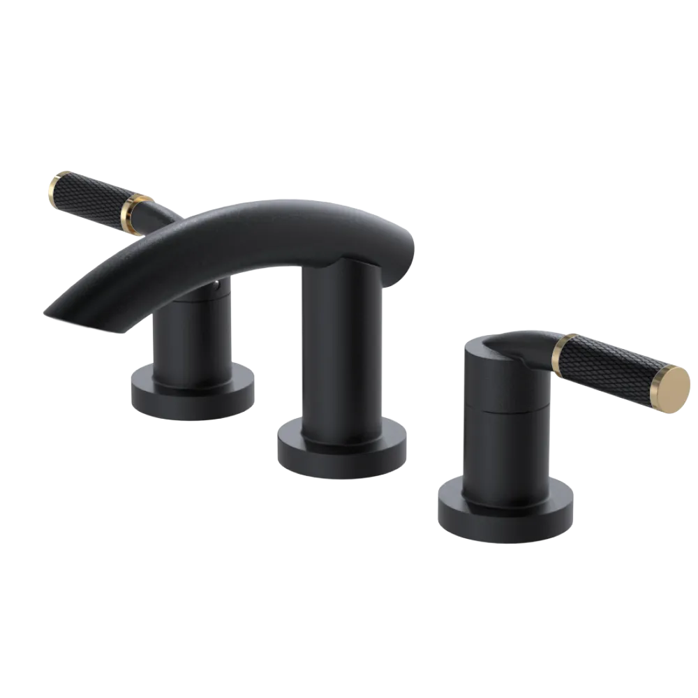 Rubinet Widespread Lav. Set. (less drain) Matt Black