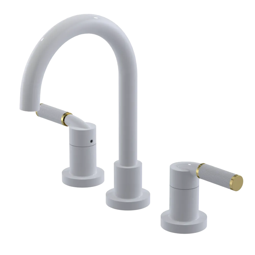 Rubinet Widespread Lav. Set. (less drain) White