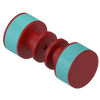Rubinet Shower Door Knob (set) Maroon