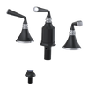 Rubinet Bidet Fitting with Spray, Diverter, and Vacum Breaker (Less Drain) Matt Black