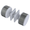 Rubinet Shower Door Knob (set) White