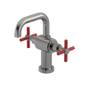 Rubinet Single Hole Dual Handle Lav. Set. (less drain) Polished Nickel