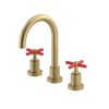 Rubinet Widespread Lav. Set. (less drain) Satin Brass