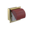 Rubinet RECESSED TOILET PAPER HOLDER Bright Brass