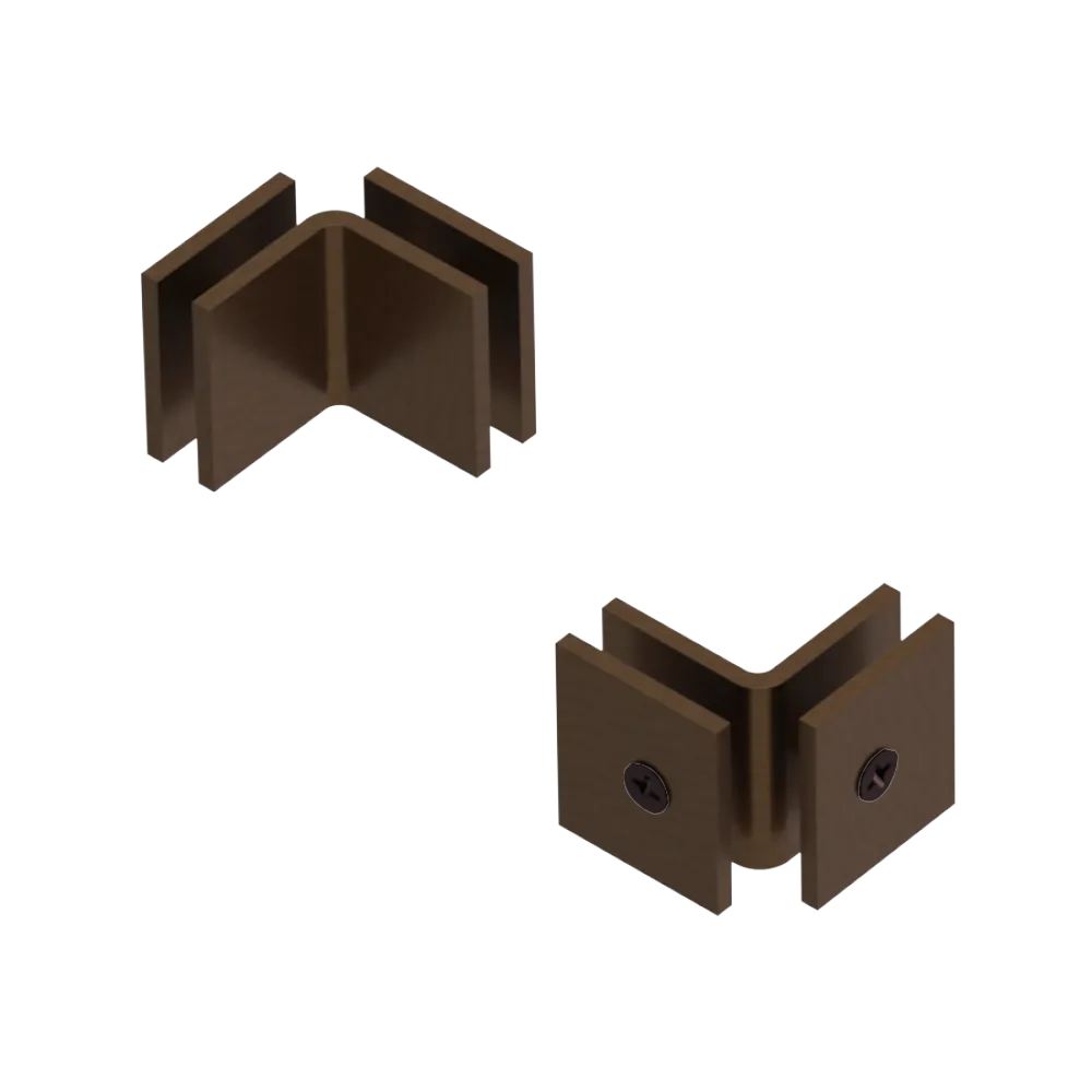 Rubinet 90 Glass to Glass Open Face Tuscan Brass