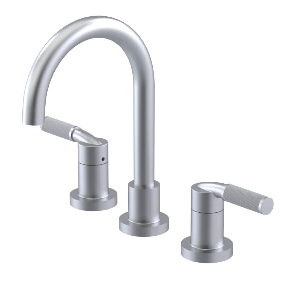 Rubinet Widespread Lav. Set. (less drain) Satin Chrome