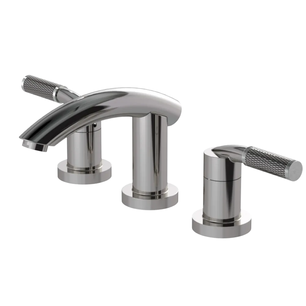 Rubinet Widespread Lav. Set. (less drain) Polished Nickel
