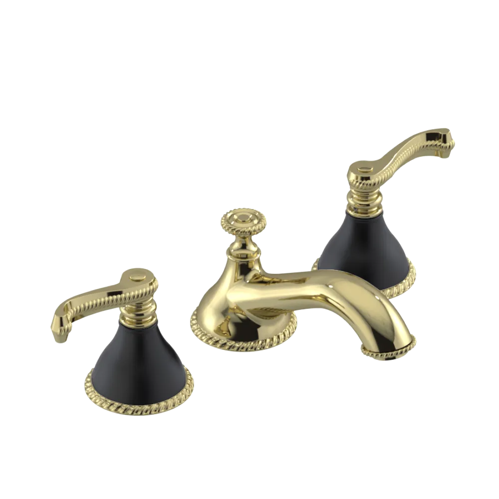 Rubinet Widespread Lav. Set. (less drain) Gold