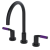 Rubinet Widespread Kitchen Set Matt Black