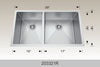 Bosco 203321R 32" Stainless Steel Undermount Kitchen Sink