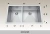 Bosco 203323R 32" Stainless Steel Undermount Kitchen Sink