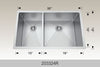 Bosco 203324R 32" Stainless Steel Undermount Kitchen Sink