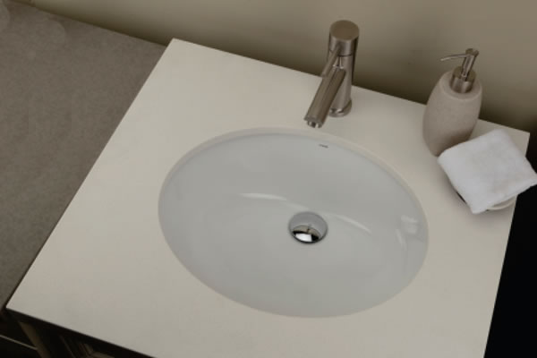 Bosco Round Undermount Bathroom Sink 15 3/4"