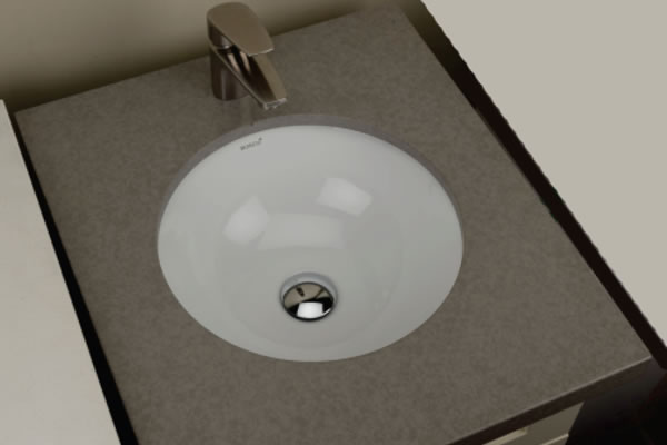 Bosco Round Undermount Bathroom Sink 15 3/4"