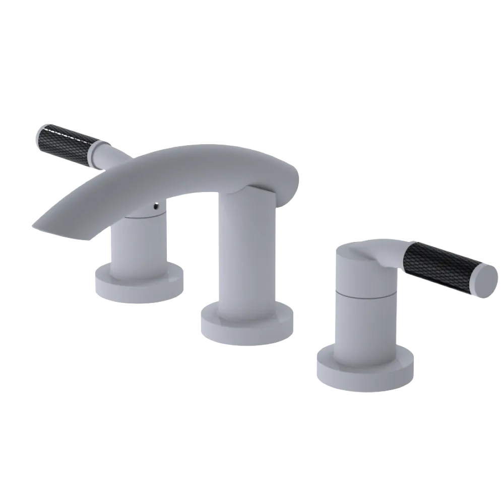 Rubinet Widespread Lav. Set. (less drain) Matt White