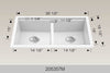 Bosco Granite Series Undermount Kitchen Sink 32 1/2 x 18 1/2 White